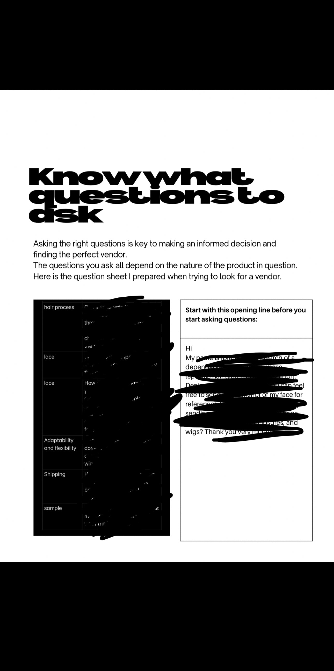 CURLY VIET vendor (NOT A LIST)