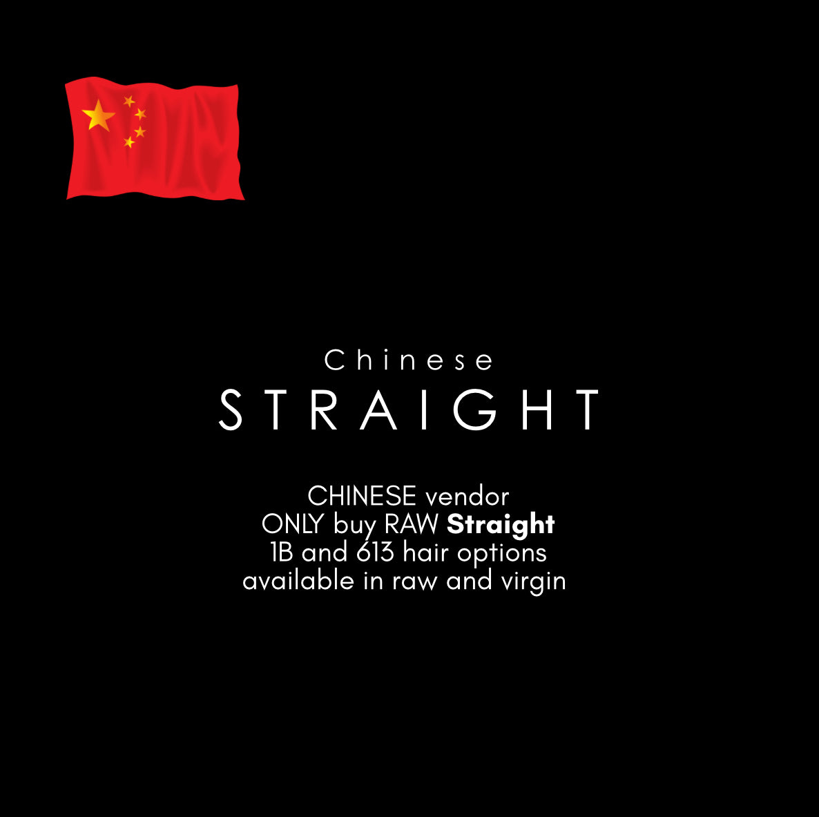STRAIGHT CHINESE vendor (NOT A LIST)